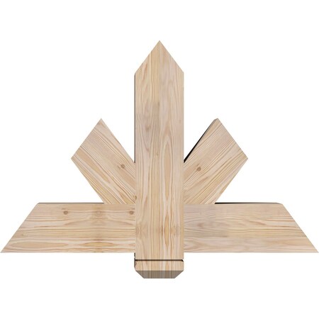 Ekena Millwork Kennewick Smooth Timber Gable Bracket, Douglas Fir, 36"W x 24"H x 5 1/2"D x 5 1/2"F, 16/12 Pitch GBW036X24X0606KEN00SDF